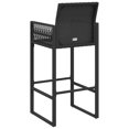 thumbnail image 5 of vidaXL Garden Bar Stools 2 pcs Black Poly Rattan, 5 of 5
