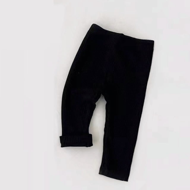 Leggings lisos simples para bebés, pantalones ajustados a rayas que combinan con todo, pantalones elásticos de algodón para niños y niñas recién nacidos