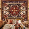 thumbnail image 3 of Boho Hippie Wall Tapestry for Bedroom Aesthetic, Mandala Indian Bohemian Tapestries Art Decor, Vintage Orange Floral Cool Vertical Wall Hanging for Living Room Dorm, 3 of 9