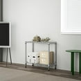thumbnail image 7 of M MZG 220 lbs 2 Tier Storage Rack Metal Wire Shelving Unit, Storage Standing Household Shelf Organizer for Laundry Bathroom Kitchen Pantry Closet, Chrome 11.8" D x 27.6" W x 23.4" H, 7 of 7