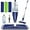 Dark Blue, variant on ZJQYDS Spray Mops for Floors Cleaning: Dust Mop Wet Mop with 3 Washable Pads -Refillable Bottle and 1 Scraper - Flat Floor Mop for Hardwood Laminate Ceramic Tiles Vinyl Woood