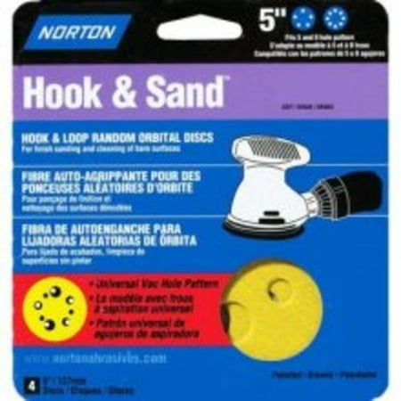 

1 PC-Norton 02005 Hook and Loop Sanding Disc 5 Dia. 100 Grit