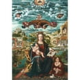 thumbnail image 2 of Juan de Borgoña 18x24 Black Ornate Framed Double Matted Museum Art Print Titled: Virgin and Child with the Infant Saint John (1515 - 1525), 2 of 5