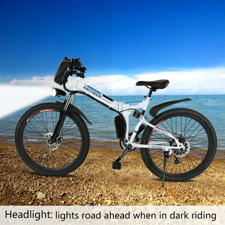 26" Foldable 27 Speed Mountain Bike Electric Power Bicycle with Lithium-Ion Battery 36V LEO
