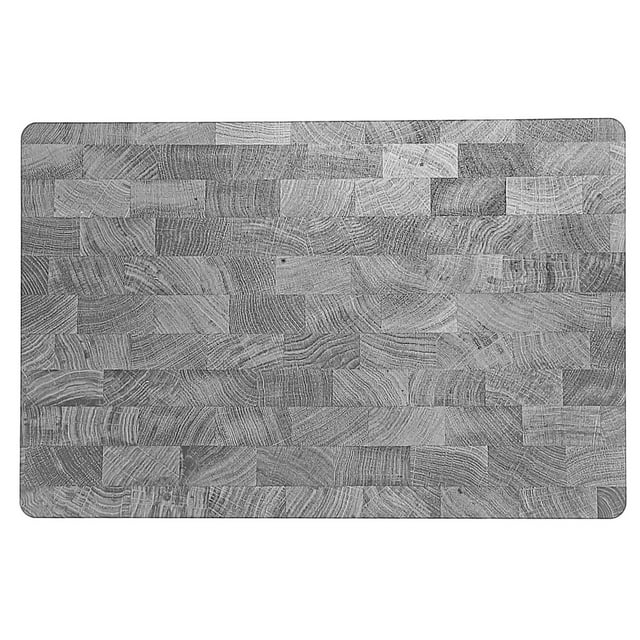 Set De Table Imprimé Avec Dos En Liège Bois Gris/Noir - Lot De 12