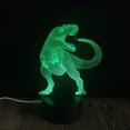 thumbnail image 2 of Lámpara de mesa táctil USB con diseño de dinosaurio 3D con luz nocturna y base negra, 2 of 5