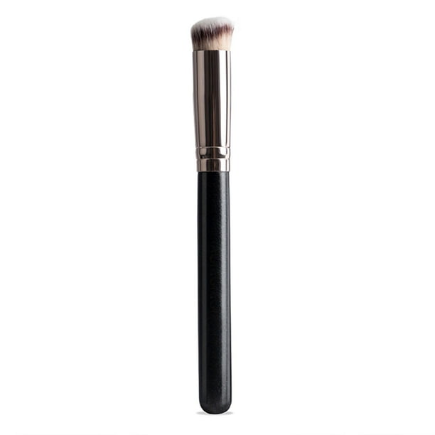 Brocha para corrector de ojeras, de punta plana angulada, de fibras sintéticas, para maquillaje/mezclar/fijar polvos