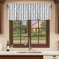 thumbnail image 6 of 2 Pack Valances for Window, Black Spring Leaves Short Curtains for Kitchen Bedroom Living Room, Pastoral Botanical Striped Flowers Rod Pocket Small Window Treatment Valance Drapes 60 x 18 Inch, 6 of 8