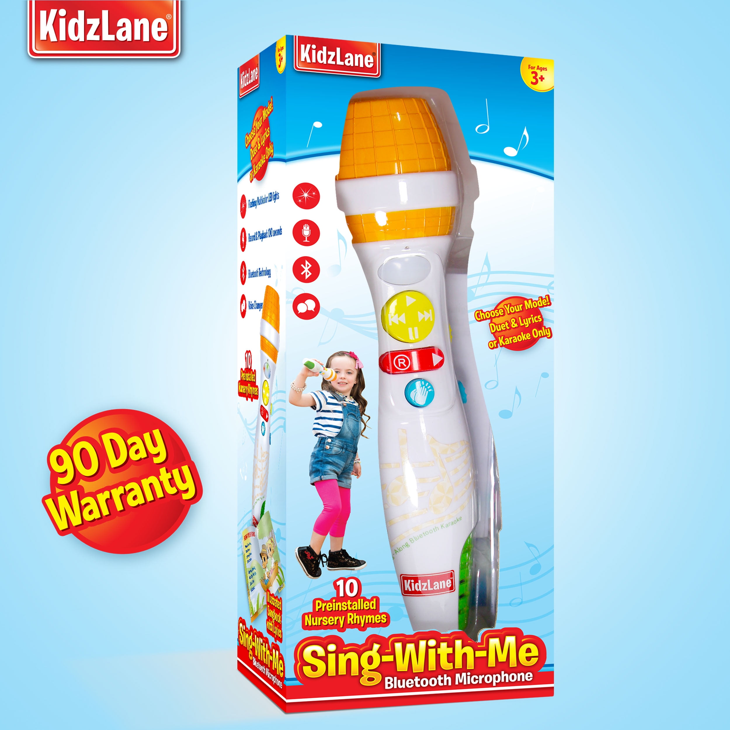 Kids Karaoke Microphone With Bluetooth Voice Changer And 10