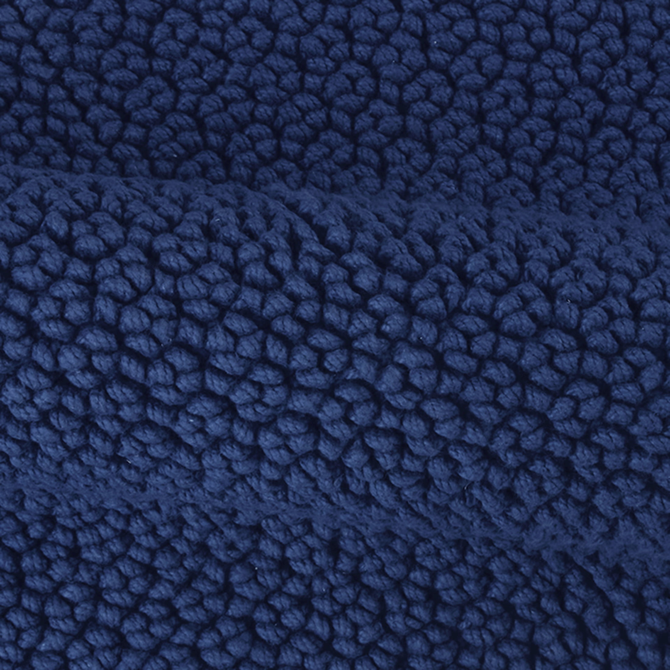 Better Homes & Gardens Signature Soft Cotton Looped Bath Mat, Blue Admiral, 20" x 34"