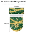 thumbnail image 5 of HELLHERO Bow Snowflake Polyester Fabric Toilet Lid Covers for Bathroom Supplies, Universal Dustproof Washable, Stays in Place, 17x21 Inches, 5 of 5
