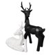 thumbnail image 4 of Figuras De Renos Navideños, Escultura De Alce Suavizante, Acabado Mate, Diseño Geométrico De 2 Piezas Para La Familia, 4 of 7