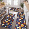 thumbnail image 2 of Colorful Spotted Mushroom Dark Blue Pattern Kitchen Rugs Sets Of 3,Kitchen Runner Rugs Non Skid Washable,Decorative Kitchen Floor Mats for Kitchen,Sink,Laundry,17"x30"+ 17"x47" + 17"x59", 2 of 6