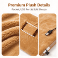 thumbnail image 5 of Up to 65 off!Yyuenw Portable Heated Throw Blanket with Pocket, Fast Heating Levels Machine Washable Sherpa Heated Blanket with Overheating Protection Plush Sofa Chair Couch Electric Blanket Throw, 5 of 6