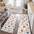 thumbnail image 2 of Pioneer Flower Floral Print Pattern Kitchen Rugs Sets Of 3,Kitchen Runner Rugs Non Skid Washable,Decorative Kitchen Floor Mats for Kitchen,Sink,Laundry,17X30 Inch + 17X47 Inch + 17X59 Inch, 2 of 6