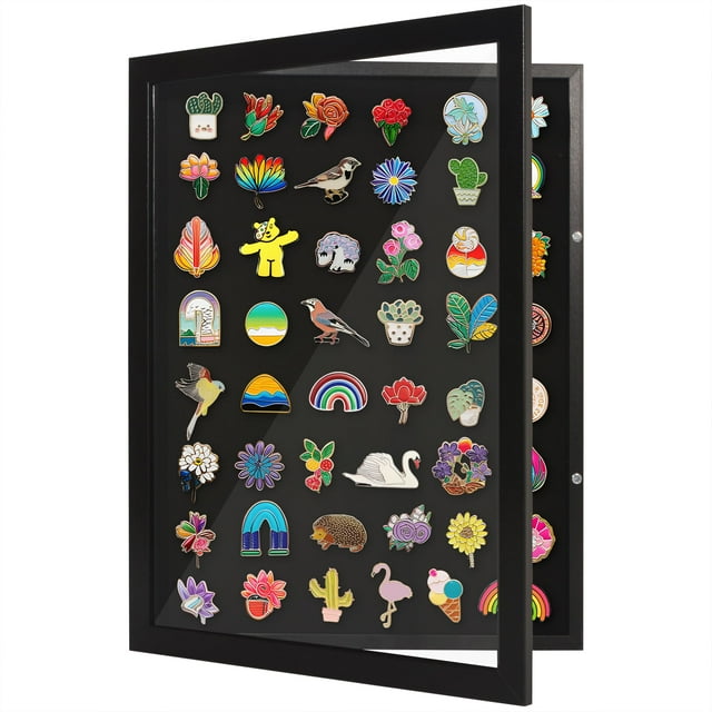 Vitrina para pins Americanflat 36 x 46 cm negra para decoración de pared