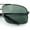 Gunmetal - Green, variant on True Dad Shade Manly Rectangle Air Force Navigating Officer Metal Sunglasses [Gold - Brown]