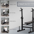 thumbnail image 3 of CoSoTower Adjustable Weight Bench, Foldable Bench Press with Barbell Rack and Dip Station for Home Gym, Strength Training Multiuse Workout Bench, Black, 3 of 7