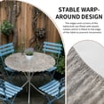 thumbnail image 2 of Gray Brown Round Tablecloth for 36-44 Inch Tables, Fitted Table Cover with Elastic Edge, Vintage Shabby Texture Making Old Waterproof Outdoor Table Cloth Protector for Patio Garden Dinner Picnic, 2 of 9