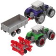 thumbnail image 4 of 2pcs Plastic Truck Toy Tractor Toy Boys Truck Model Lifelike Container Tractor Toy Model, 4 of 6
