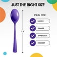 thumbnail image 5 of Exquisite Purple Disposable Spoons - Purple Plastic Spoons - 50 Count, 5 of 10