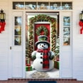 thumbnail image 4 of Japceit Christmas Door Cover Curtain, Large Size Holiday Entrance Decoration, Fabric Panel Door and Wall Decor for Festival Party, Home Seasonal Display, 4 of 9