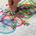 thumbnail image 4 of Ambesonne Colorful Jigsaw Puzzle Durable Cardboard, Retro Bicycle Silhouettes, 1000 pcs, Multicolor, 4 of 5