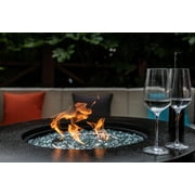 Better Homes & Gardens Colebrooke 37 Round 50,000 BTU Propane Gas Fire Pit Table with Glass Beads, Metal Lid and Protective Cover