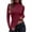 #296-Red, variant on Mineart Soft Stretchy Base Layer Top Wide Neck Long Sleeve Warm Bottom Shirt Underwear for All Season Inner Wear
