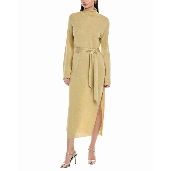 NANUSHKA womens  Canaan Lurex Knit Tunic Dress, s, Gold