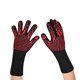 thumbnail image 3 of un par de guantes de cocina rojos para barbacoa, horno, parrilla, soldadura, guantes de silicona. Rojo Verde, 3 of 5