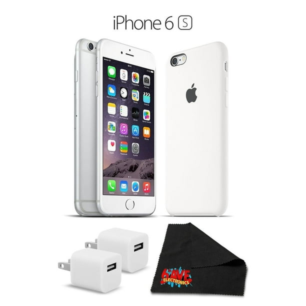 Apple Iphone 6s 16gb Silver Apple Silicone Case Org Iphone 6s W Iphone Case Accessory Bundle Walmart Com Walmart Com