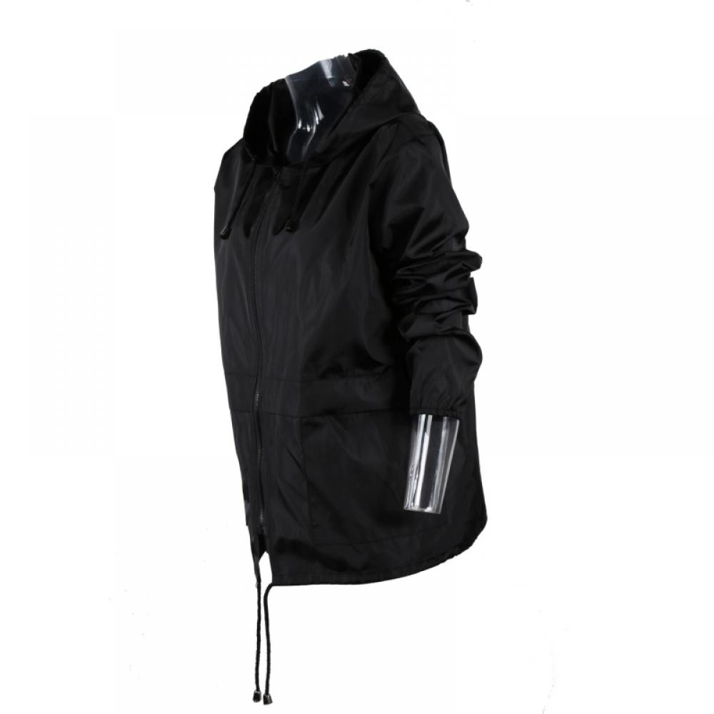 Women's Waterproof Rain Jacket Lightweight Hooded Raincoat Cycling Bike Jacket Windbreaker - image 4 of 6