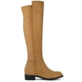 thumbnail image 2 of BLISSFUL STEP Women's Knee High Boots Chunky Heel Faux Suede Fall Winter Boots Brown 11, 2 of 7