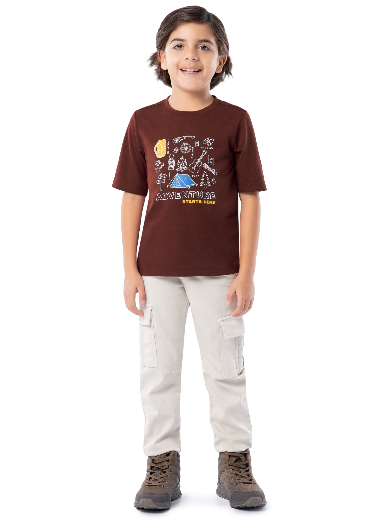 Ozark Trail Boy's Graphic Short Sleeve T-Shirt, Sizes 4-18