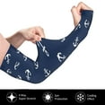 thumbnail image 3 of Haiem Nautical Themed Simple Anchors UV Protection Cooling Arm Sleeves for Men and Women UPF 50 Sun Sleeve, 3 of 8