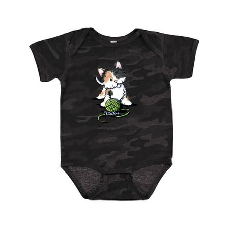 

Inktastic Calico Kitten For Darks Gift Baby Boy or Baby Girl Bodysuit