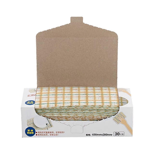 30 Sheets of Non-Woven Fabric Placemat Dish Cleaning Paper Washable Kitchen Towel