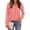 Coral Pink, variant on PRETTYGARDEN Womens Long Puff Sleeve Tops Crew Neck Blouse | Pleated Front, Loose Fit Soft, Business Casual Work Shirts, Dressy Daily Wear, School Travel Outfits, Fall Winter Clothing