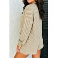 thumbnail image 2 of ZhiHiMeRi Women's Striped Knit Lounge Set, Textured Long Sleeve Outfit XL, 2 of 5