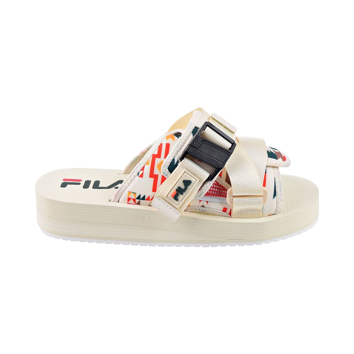 Fila Sol-Slide V2 Mens Shoes Size 8, Color: White/Red/Yellow 