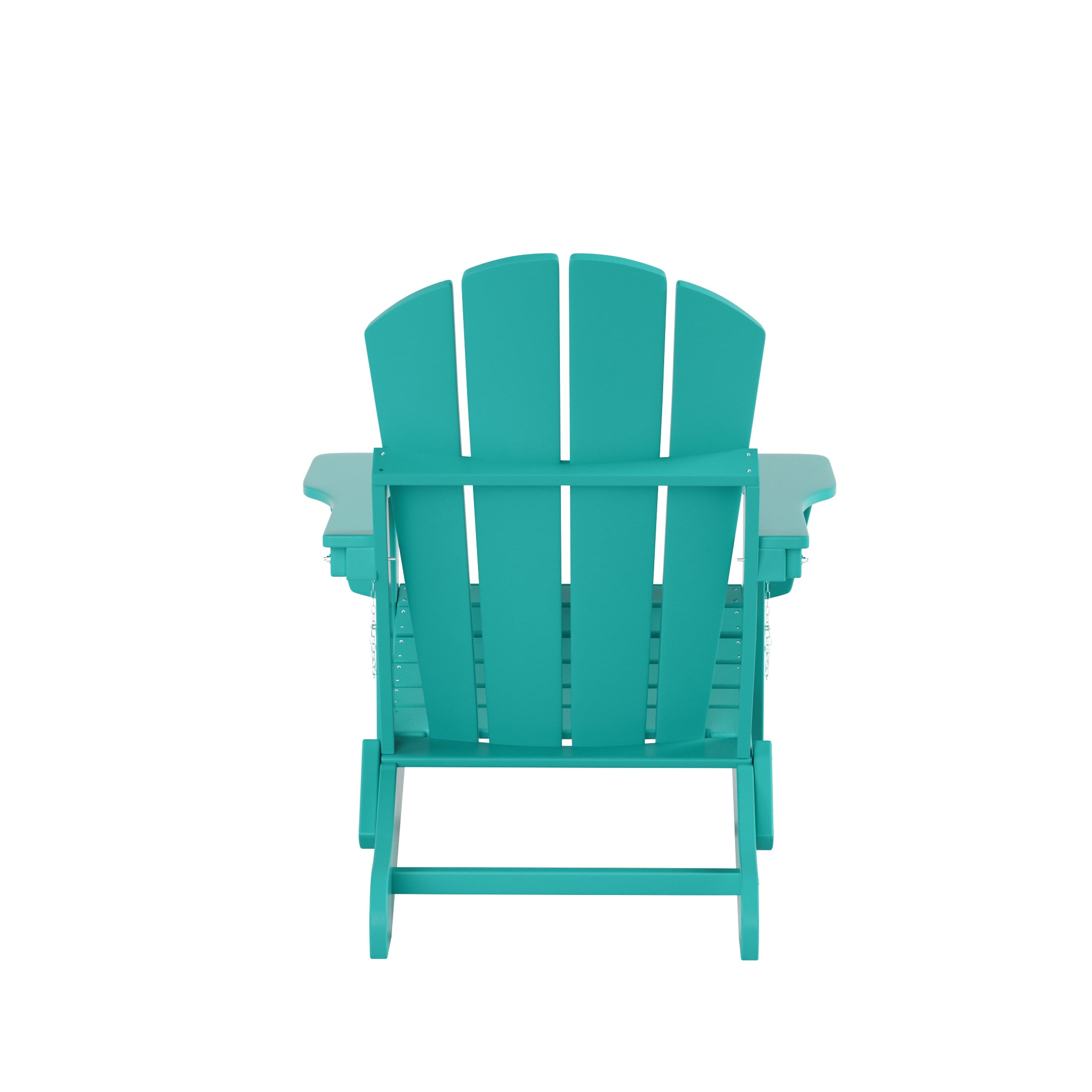 Westin Outdoor Patio Folding Adirondack Chair HDPE Plastic, Turquoise