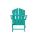 Westin Outdoor Patio Folding Adirondack Chair HDPE Plastic, Turquoise