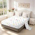 thumbnail image 3 of Erosebridal Kawaii Hummingbird 7pcs Queen Bedding,Bohemian Tropical Bedding Comforter Set Queen,White Tan,Polkadot Reversible, 3 of 7