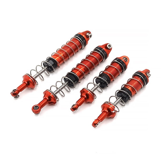 Vogacara Kit de amortiguadores delanteros y traseros de Metal, 4 Uds., Control remoto para coche 1:12, piezas de actualización para modificación de Kits de construcción modelo Rojo Vogacara FN010008-01