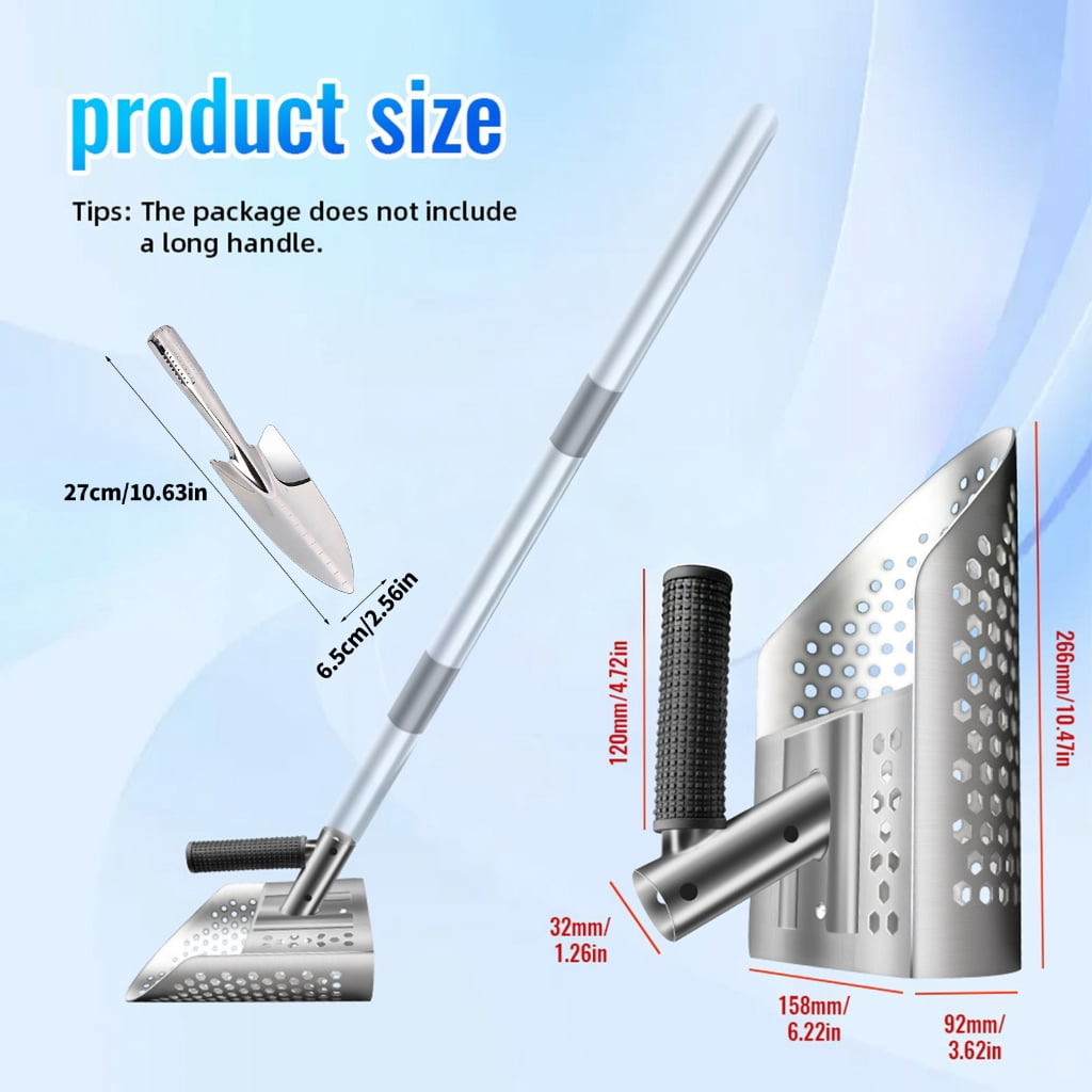 PatungKu 304 Stainless Steel Metal Detector Sand Scoops For Efficient Treasure Hunting