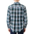 thumbnail image 3 of Men's Smith's Workwear Buffalo Plaid Flannel Button-Down Shirt Color: Warm Olive Size: XXL, 3 of 4