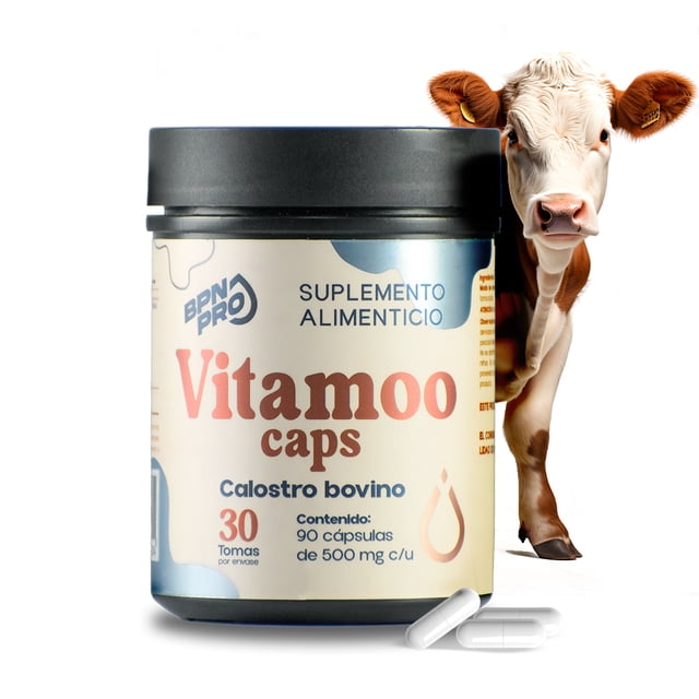 BPN PRO Vitamoo Calostro Bovino en Cápsulas con IgG • Suplemento Alimenticio Natural para Digestión y Bienestar • 90 Cápsulas