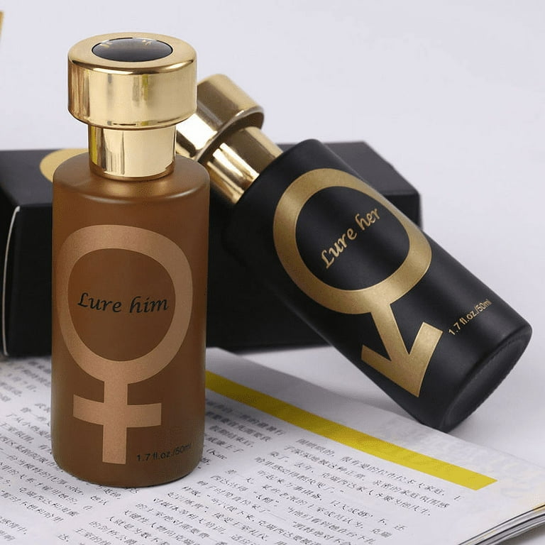 Glamour Golden Lure Pheromone Perfume Spray for Men Women Attract Men Her Him Pheromones Long Lasting Light Fragrance 50ml, Size: 50 mL, Black
