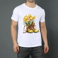 thumbnail image 2 of Graphic Tees Baggy Shirts for MenFlowers (17) Crew Neck Streetwear T Shirts Casual Summer Sports Best Sizes, 2 of 5